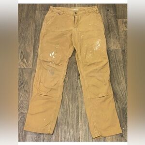 Carhartt Men's Double Knee Cargo Pants relaxed fit Brown/Tan Workwear Sz 32 VTG